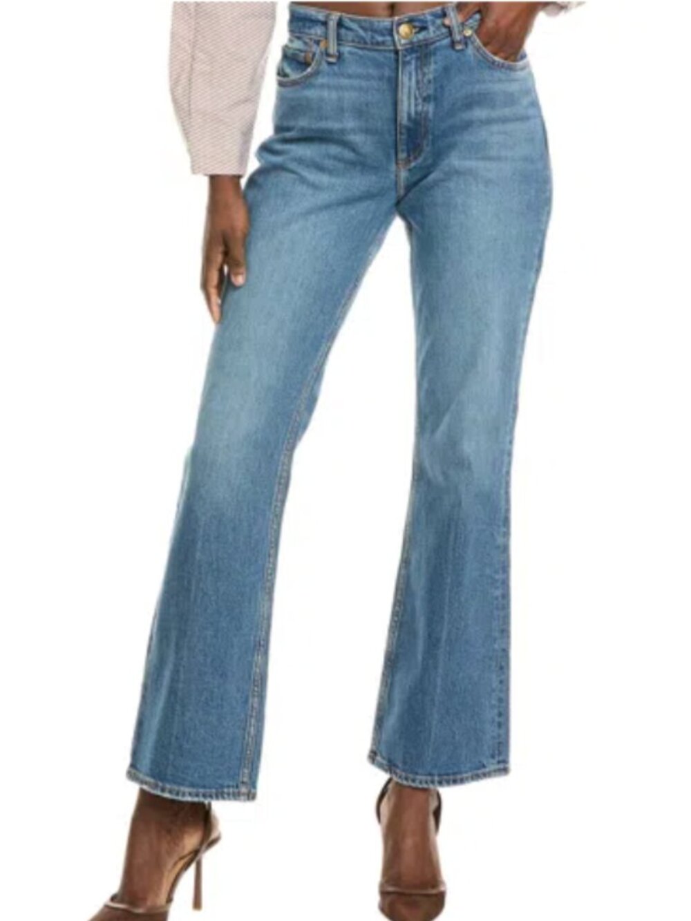 rag & bone | Peyton Mid-Rise Bootcut Jean in Huntley | Petite 28" Inseam